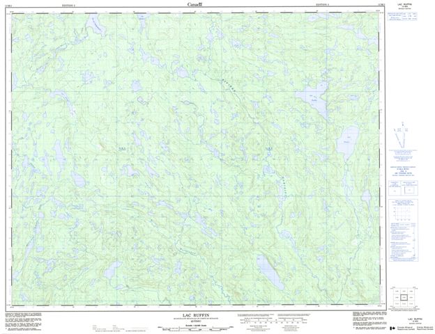 Lac Ruffin Topographic Paper Map 012M02 at 1:50,000 scale