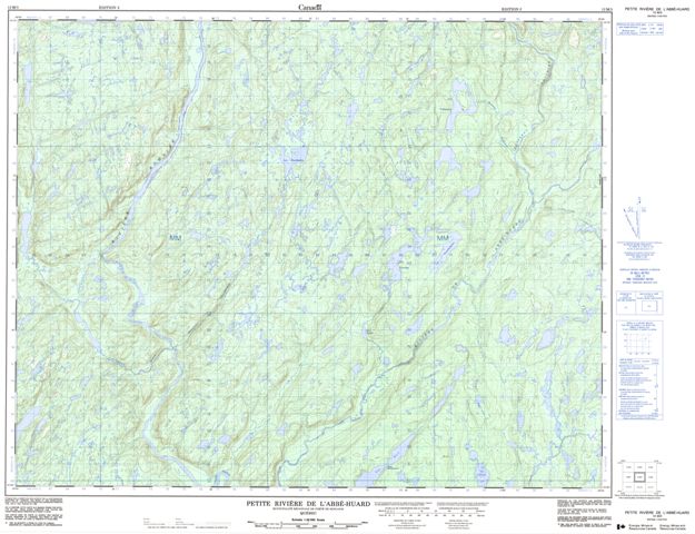 Petite Riviere De L'Abbe-Huard Topographic Paper Map 012M03 at 1:50,000 scale