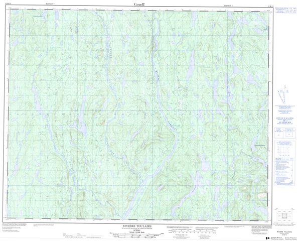 Riviere Touladis Topographic Paper Map 012M12 at 1:50,000 scale