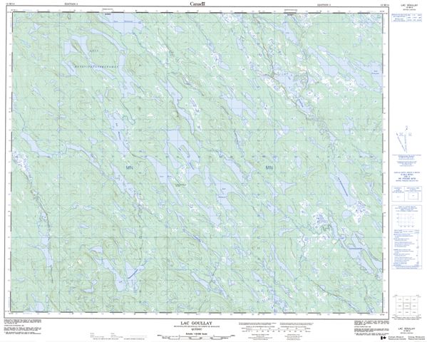 Lac Goullay Topographic Paper Map 012M14 at 1:50,000 scale