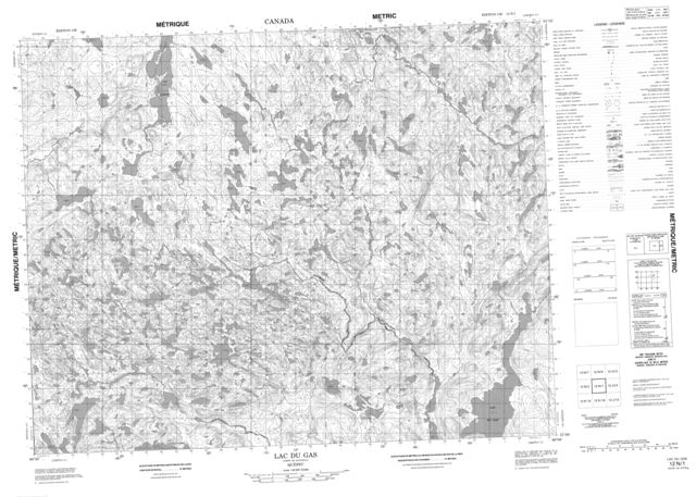 Lac Du Gas Topographic Paper Map 012N01 at 1:50,000 scale