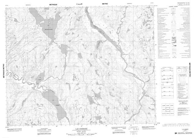 Lac Cormier Topographic Paper Map 012N04 at 1:50,000 scale