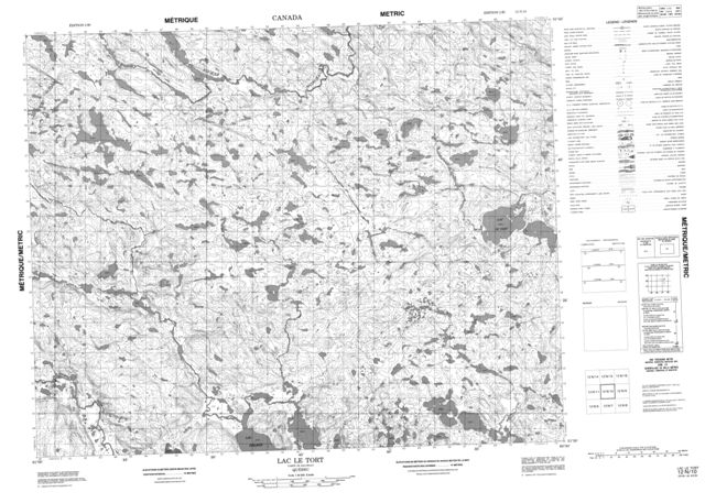 Lac Le Tort Topographic Paper Map 012N10 at 1:50,000 scale