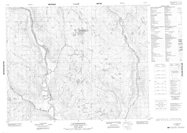 Lac Kerdelhue Topographic Paper Map 012N12 at 1:50,000 scale