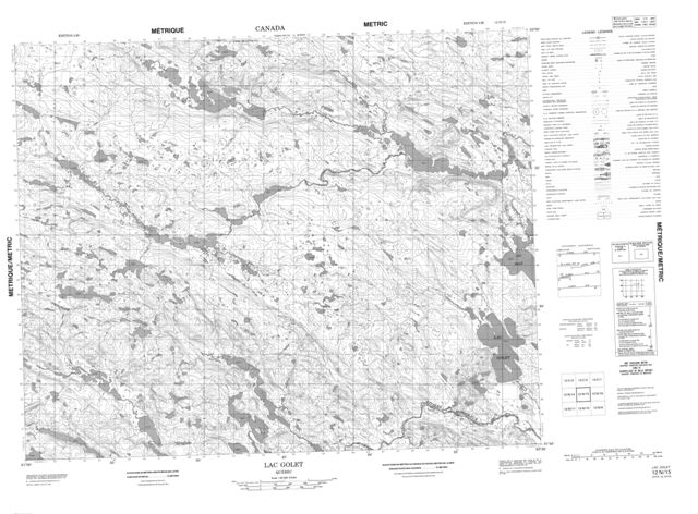 Lac Golet Topographic Paper Map 012N15 at 1:50,000 scale