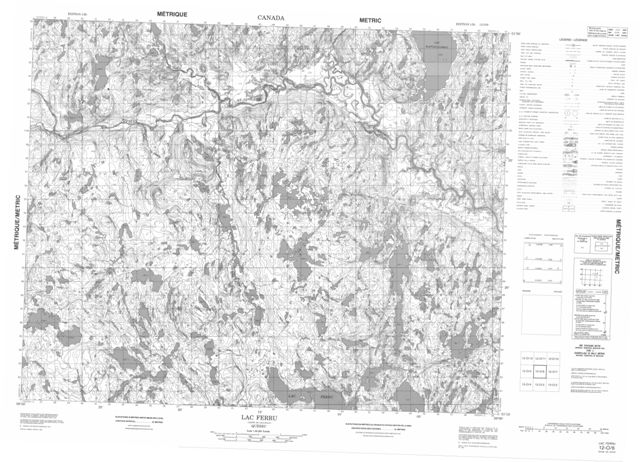 Lac Ferru Topographic Paper Map 012O06 at 1:50,000 scale