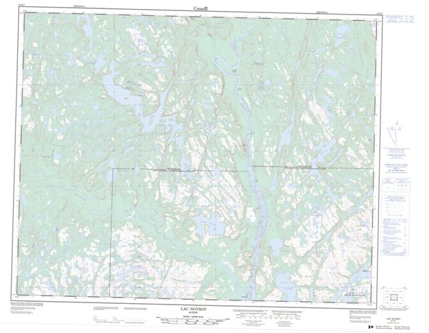 Lac Noyrot Topographic Paper Map 012O07 at 1:50,000 scale