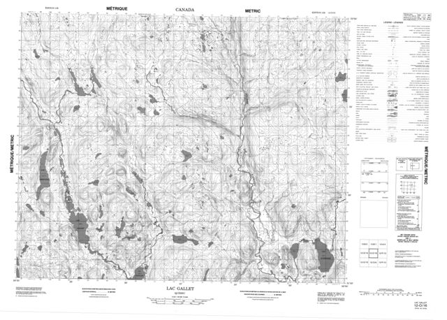 Lac Gallet Topographic Paper Map 012O16 at 1:50,000 scale