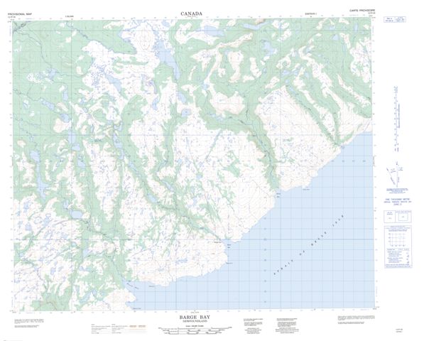 Barge Bay Topographic Paper Map 012P16 at 1:50,000 scale