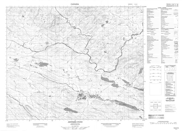 Jeffries Pond Topographic Paper Map 013A15 at 1:50,000 scale
