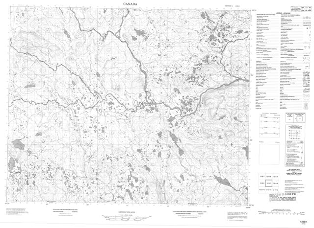 No Title Topographic Paper Map 013B01 at 1:50,000 scale