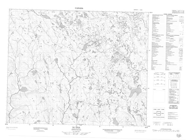No Title Topographic Paper Map 013B02 at 1:50,000 scale