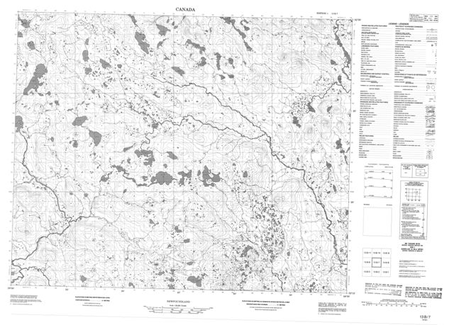 No Title Topographic Paper Map 013B07 at 1:50,000 scale