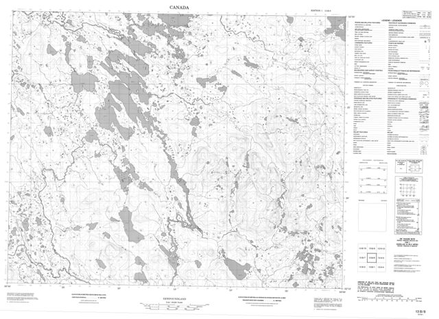 No Title Topographic Paper Map 013B08 at 1:50,000 scale