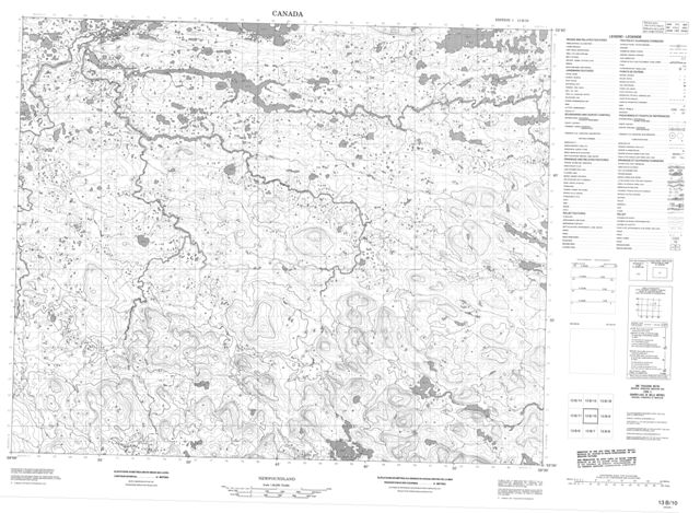 No Title Topographic Paper Map 013B10 at 1:50,000 scale