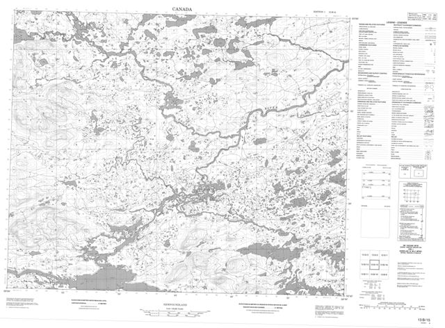 No Title Topographic Paper Map 013B15 at 1:50,000 scale