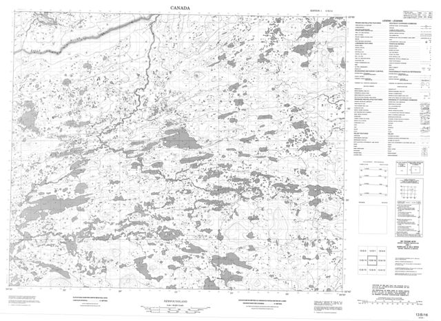 No Title Topographic Paper Map 013B16 at 1:50,000 scale