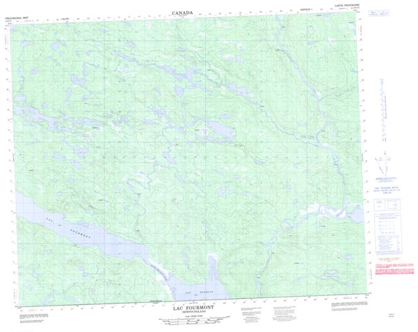 Lac Fourmont Topographic Paper Map 013C01 at 1:50,000 scale