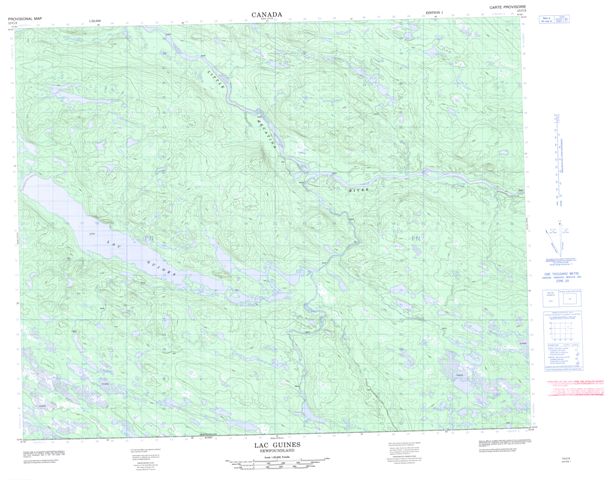Lac Guines Topographic Paper Map 013C03 at 1:50,000 scale