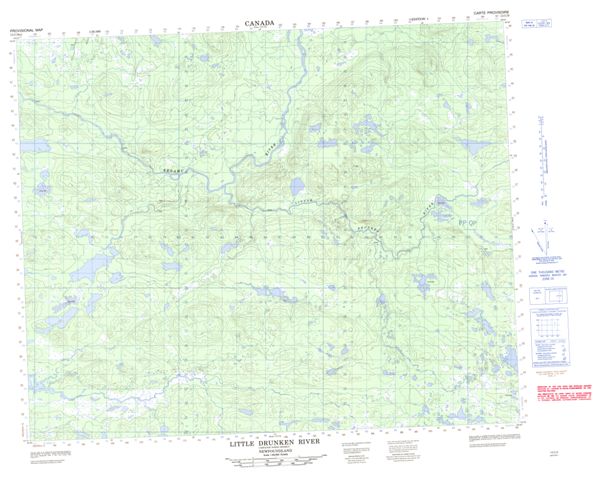 Little Drunken River Topographic Paper Map 013C09 at 1:50,000 scale