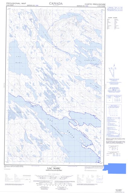 Lac Marc Topographic Paper Map 013D05W at 1:50,000 scale