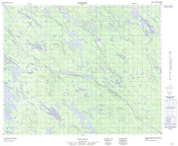 No Title Topographic Paper Map 013D07 at 1:50,000 scale