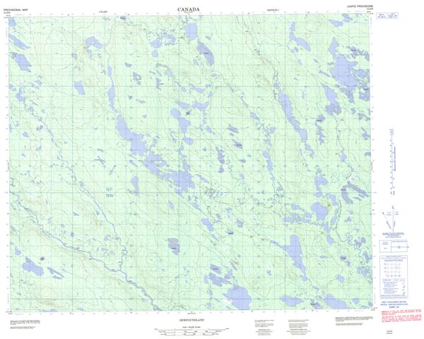 No Title Topographic Paper Map 013D08 at 1:50,000 scale
