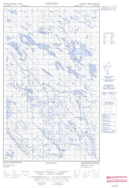 No Title Topographic Paper Map 013D11E at 1:50,000 scale