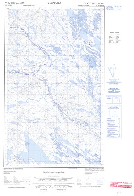 No Title Topographic Paper Map 013D11W at 1:50,000 scale