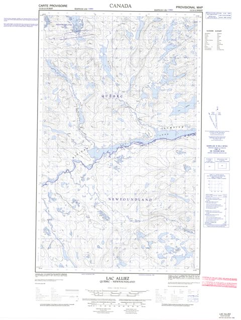 Lac Alliez Topographic Paper Map 013D12W at 1:50,000 scale