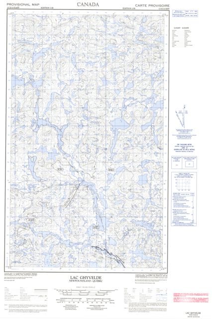 Lac Ghyvelde Topographic Paper Map 013D13E at 1:50,000 scale