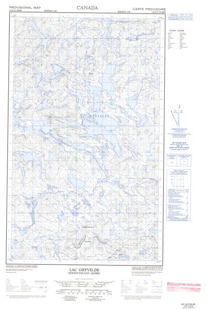 Lac Ghyvelde Topographic Paper Map 013D13W at 1:50,000 scale
