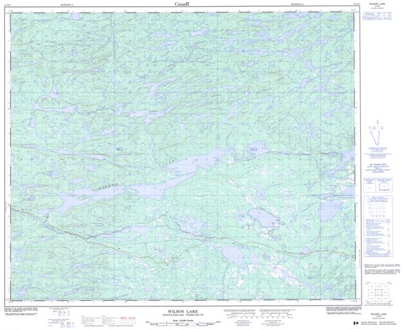 Wilson Lake Topographic Paper Map 013E07 at 1:50,000 scale