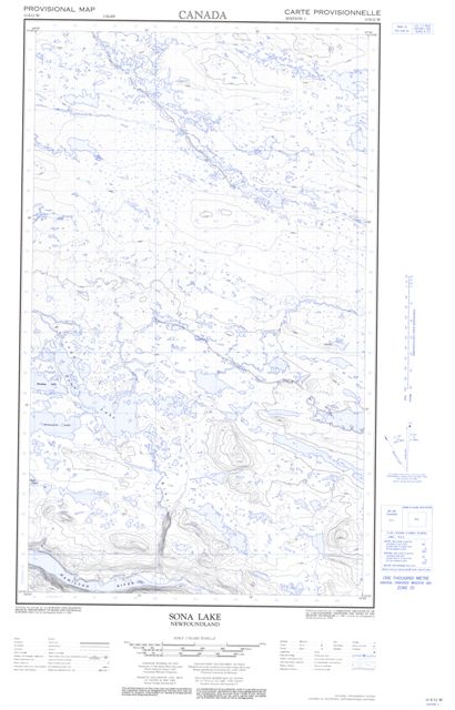 Sona Lake Topographic Paper Map 013E12W at 1:50,000 scale