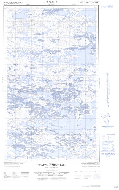 Disappointment Lake Topographic Paper Map 013E15E at 1:50,000 scale