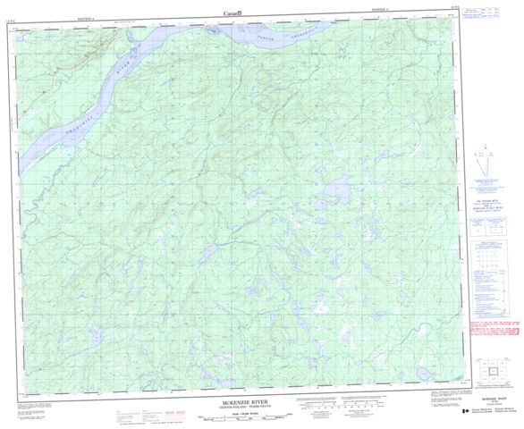 Mckenzie River Topographic Paper Map 013F02 at 1:50,000 scale