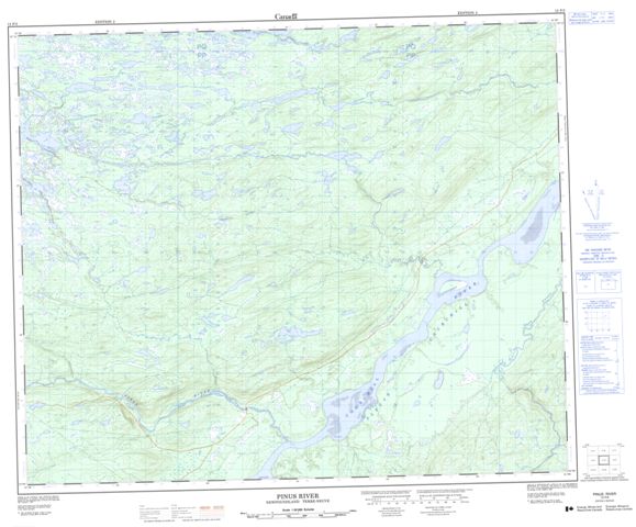 Pinus River Topographic Paper Map 013F03 at 1:50,000 scale