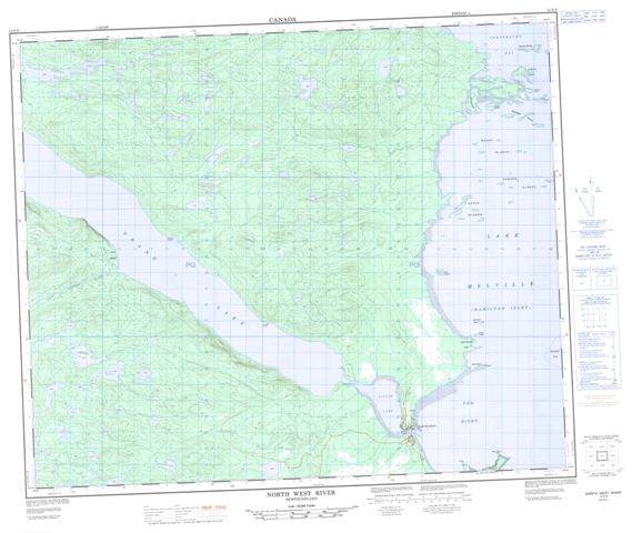 North West River Topographic Paper Map 013F09 at 1:50,000 scale