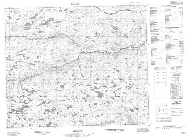No Title Topographic Paper Map 013F11 at 1:50,000 scale