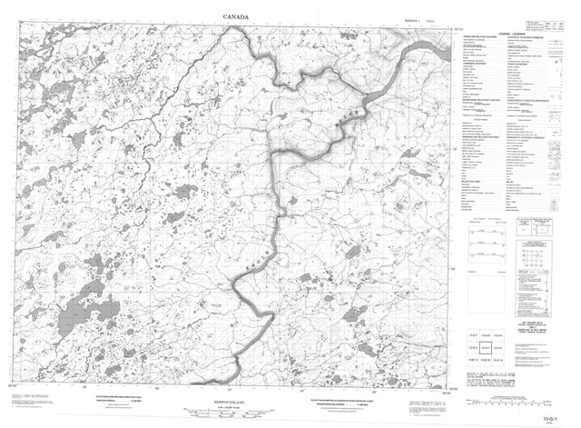 No Title Topographic Paper Map 013G01 at 1:50,000 scale