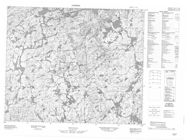 No Title Topographic Paper Map 013G07 at 1:50,000 scale