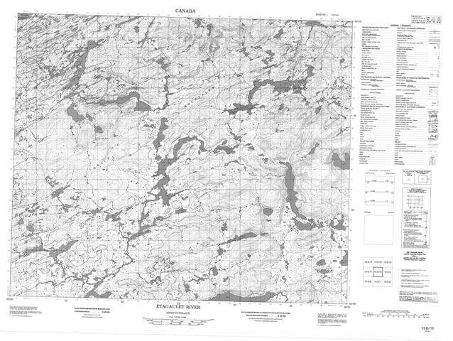 Etagaulet River Topographic Paper Map 013G10 at 1:50,000 scale