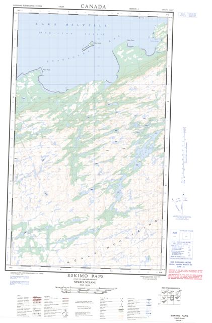 Eskimo Paps Topographic Paper Map 013G11E at 1:50,000 scale