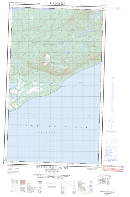 Etagaulet Point Topographic Paper Map 013G14W at 1:50,000 scale