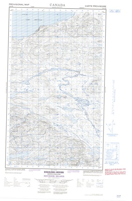 Neveisik Island Topographic Paper Map 013G15E at 1:50,000 scale