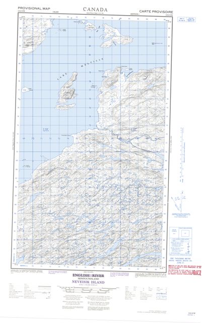 Neveisik Island Topographic Paper Map 013G15W at 1:50,000 scale