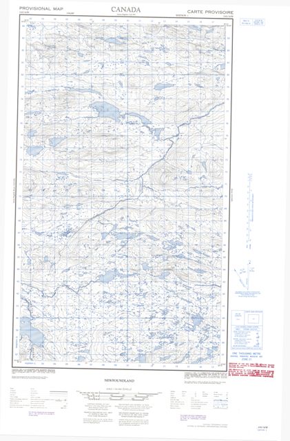 No Title Topographic Paper Map 013G16W at 1:50,000 scale