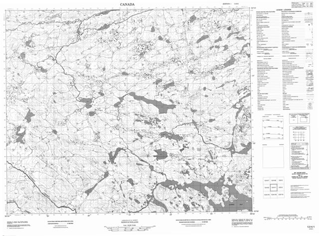 No Title Topographic Paper Map 013H01 at 1:50,000 scale