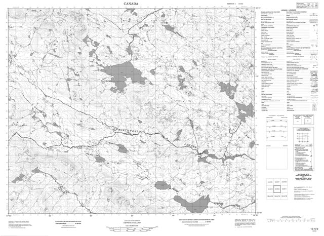 No Title Topographic Paper Map 013H02 at 1:50,000 scale