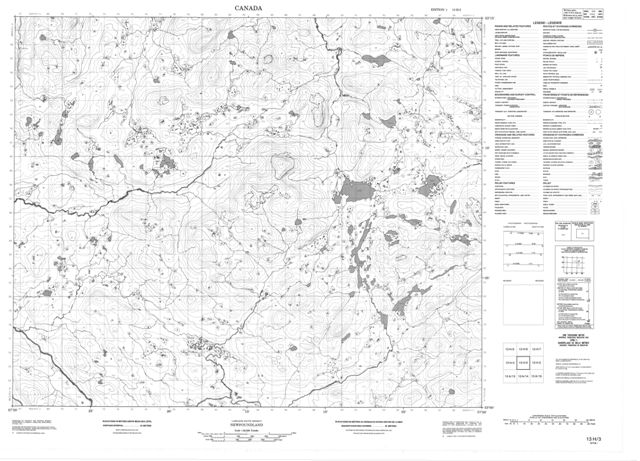 No Title Topographic Paper Map 013H03 at 1:50,000 scale